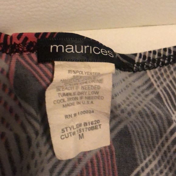 V-neck dressy top 3/4 sleeve pink, black, gray, white - Picture 5 of 9